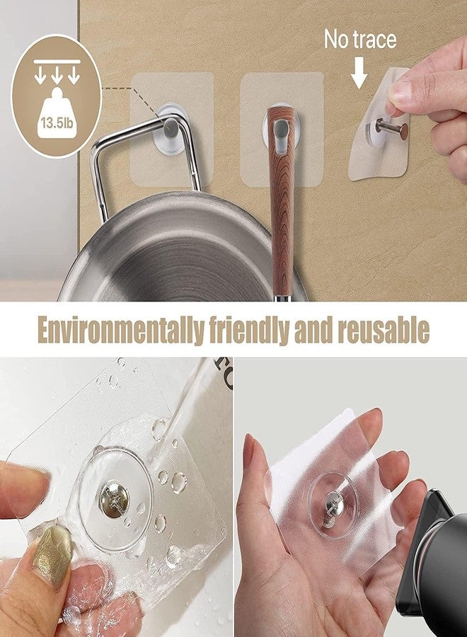 AROSHNAY Wall Hooks for Hanging Strong, Adhesive Hooks for Wall Heavy Duty, Wall hangings, Kitchen Accessories Items, Sticky Photo Frame Hangers - A1009 (Pack of 10) - Image 4